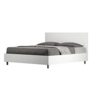 Letto matrimoniale senza rete 160x190 testata dritta bianco frassino Demas