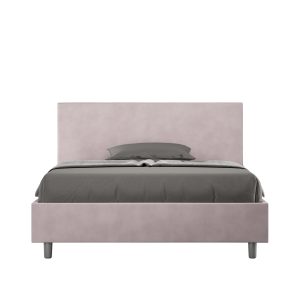 Letto una piazza e mezza contenitore imbottito 130x210 microfibra glicine Adele