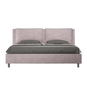 Letto matrimoniale king size contenitore imbottito 190x210 microfibra glicine Antea
