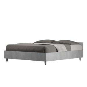 Letto matrimoniale senza rete 160x190 cemento Nuamo