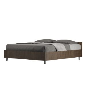 Letto matrimoniale senza rete 160x190 noce Nuamo