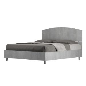 Letto matrimoniale senza rete 160x190 cemento Dora