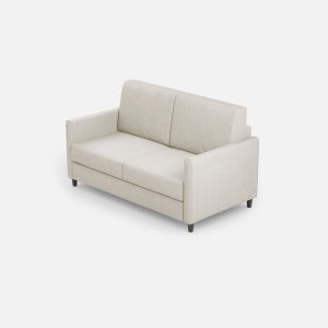 Divano Karay 2 posti (due sedute da 60cm) misure esterne L.138cm colore latte