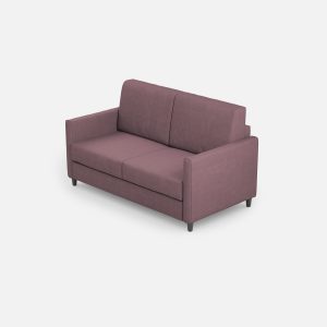 Divano Karay 2 posti (due sedute da 60cm) misure esterne L.138cm colore prugna
