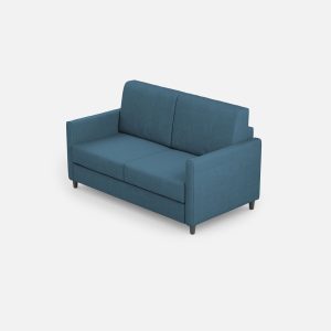 Divano Karay 2 posti (due sedute da 60cm) misure esterne L.138cm colore avio