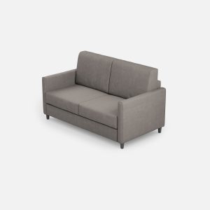 Divano Karay 2 posti (due sedute da 60cm) misure esterne L.138cm colore grigio