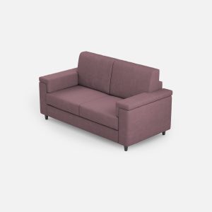 Divano Marrak 2 posti (due sedute da 60cm) misure esterne L.148cm colore prugna
