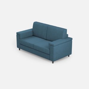 Divano Marrak 2 posti (due sedute da 60cm) misure esterne L.148cm colore avio