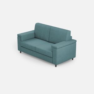 Divano Marrak 2 posti (due sedute da 60cm) misure esterne L.148cm colore petrolio
