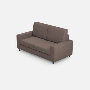 Divano Sakar 2 posti (due sedute da 60cm) misure esterne L.148cm colore talpa