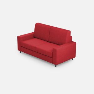 Divano Sakar 2 posti (due sedute da 60cm) misure esterne L.148cm colore rosso