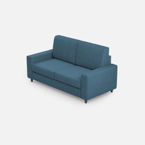 Divano Sakar 2 posti (due sedute da 60cm) misure esterne L.148cm colore avio