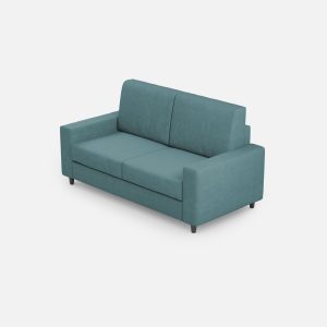 Divano Sakar 2 posti (due sedute da 60cm) misure esterne L.148cm colore petrolio