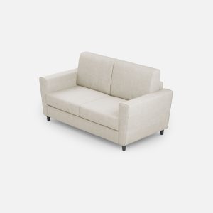 Divano Yasel 2 posti (due sedute da 60cm) misure esterne L.152cm colore latte