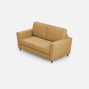 Divano Yasel 2 posti (due sedute da 60cm) misure esterne L.152cm colore ocra
