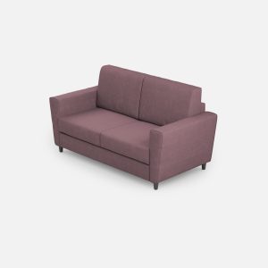 Divano Yasel 2 posti (due sedute da 60cm) misure esterne L.152cm colore prugna