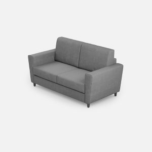 Divano Yasel 2 posti (due sedute da 60cm) misure esterne L.152cm colore grigio