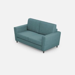Divano Yasel 2 posti (due sedute da 60cm) misure esterne L.152cm colore petrolio