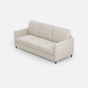 Divano Karay 3 posti (tre sedute da 60cm) misure esterne L.198cm colore latte