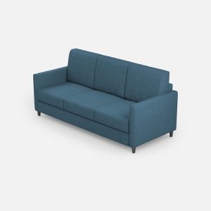 Divano Karay 3 posti (tre sedute da 60cm) misure esterne L.198cm colore avio