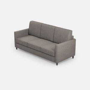 Divano Karay 3 posti (tre sedute da 60cm) misure esterne L.198cm colore grigio