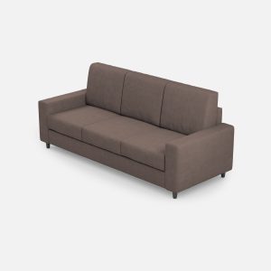 Divano Sakar 3 posti (tre sedute da 60cm) misure esterne L.208cm colore talpa