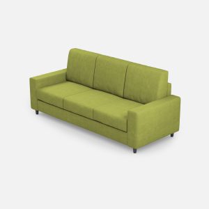 Divano Sakar 3 posti (tre sedute da 60cm) misure esterne L.208cm colore verde