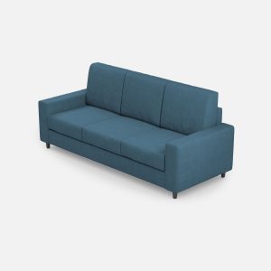 Divano Sakar 3 posti (tre sedute da 60cm) misure esterne L.208cm colore avio