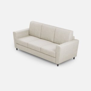 Divano Yasel 3 posti (tre sedute da 60cm) misure esterne L.212cm colore latte
