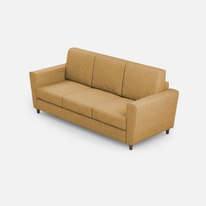 Divano Yasel 3 posti (tre sedute da 60cm) misure esterne L.212cm colore ocra