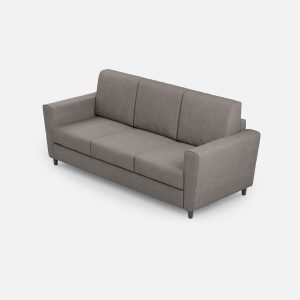 Divano Yasel 3 posti (tre sedute da 60cm) misure esterne L.212cm colore grigio