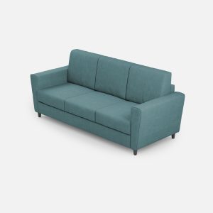 Divano Yasel 3 posti (tre sedute da 60cm) misure esterne L.212cm colore petrolio