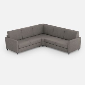Divano Karay 2 posti medio (due sedute da 70cm) + angolo + divano 2 posti medio (due sedute da 70cm) misure esterne L.241x241 colore grigio