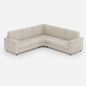Divano Marrak 2 posti (due sedute da 60cm)+ angolo + divano 2 posti (due sedute da 60cm) misure esterne L.226x226 colore latte
