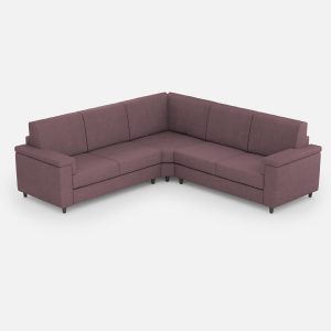 Divano Marrak 2 posti medio (due sedute da 70cm) + angolo + divano 2 posti medio (due sedute da 70cm) misure esterne L.246x246 colore prugna