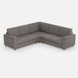Divano Marrak 2 posti medio (due sedute da 70cm) + angolo + divano 2 posti medio (due sedute da 70cm) misure esterne L.246x246 colore grigio