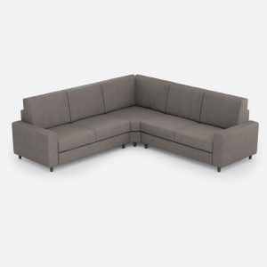 Divano Sakar 2 posti medio (due sedute da 70cm) + angolo + divano 2 posti medio (due sedute da 70cm) misure esterne L.246x246 colore grigio