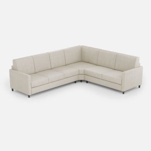 Divano Karay 3 posti  (tre sedute da 60cm) + angolo + divano 2 posti( due sedute da 60cm) misure esterne L.281x221 colore latte