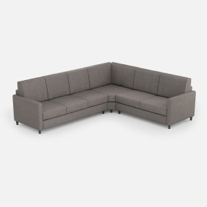 Divano Karay 3 posti (tre sedute da 60cm)+ angolo + divano 2 posti medio (due sedute da 70cm) misure esterne L.281x241 colore grigio