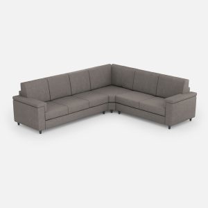 Divano Marrak 3 posti (tre sedute da 60cm)+ angolo + divano 2 posti medio (due sedute da 70cm) misure esterne L.286x246 colore grigio