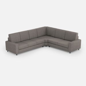 Divano Sakar 3 posti (tre sedute da 60cm)+ angolo + divano 2 posti medio (due sedute da 70cm) misure esterne L.286x246 colore grigio