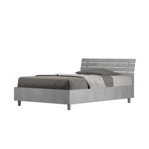 Letto una piazza e mezza senza rete 120x190 testata inclinata con doghe cemento Ankel