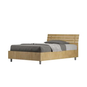 Letto una piazza e mezza senza rete 120x190 testata inclinata con doghe quercia Ankel