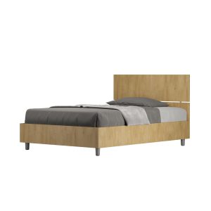 Letto una piazza e mezza senza rete 120x190 testata dritta quercia Demas