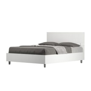 Letto matrimoniale francese senza rete 140x190 testata dritta bianco frassino Demas