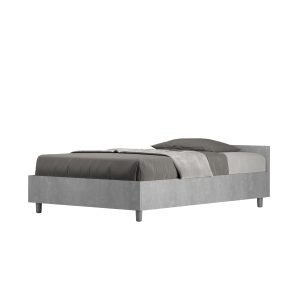 Letto una piazza e mezza senza rete 120x190 cemento Nuamo
