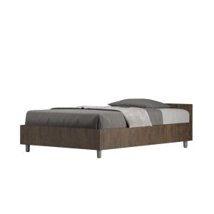 Letto una piazza e mezza senza rete 120x190 noce Nuamo