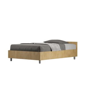 Letto una piazza e mezza senza rete 120x190 quercia Nuamo
