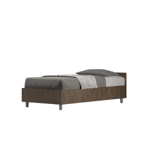 Letto singolo senza rete 80x190 noce Nuamo
