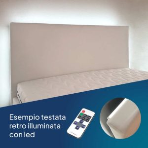 Kit luce led per letto largo 120cm.